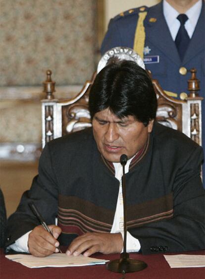 Evo Morales enva al Congreso el proyecto de ley del rgimen electoral el pasado lunes.