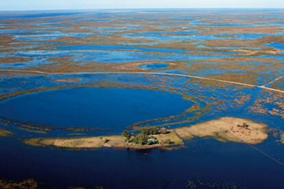 Un paraje de marismas y lagunas poco profundas. Por su valor ecológico, los Esteros se pueden comparar con un Doñana a la americana.