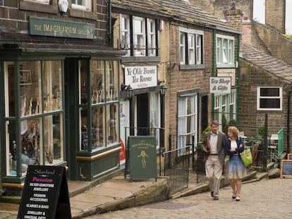 Pueblo de Haworth, en West Yorkshire (Inglaterra, Reino Unido), hogar de las hermanas Brontë.