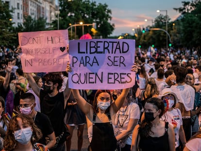 Un momento de la última manifestación del Orgullo en Madrid.