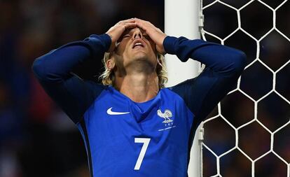 Griezmann en el partido entre Francia y Luxemburgo.