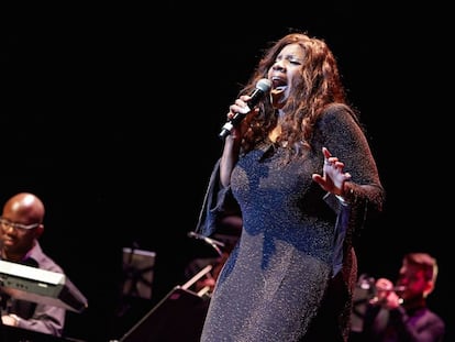 Gloria Gaynor actúa en el Festival Castell de Peralada, en agosto de 2014.