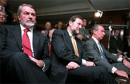 Los tres vicesecretarios generales del PP, en un acto de la FAES el pasado día 11.