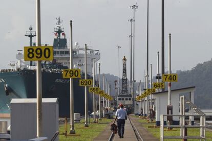 Vista de una de las esclusas del Canal de Panamá.