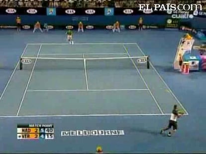 Nadal remata un partido de leyenda