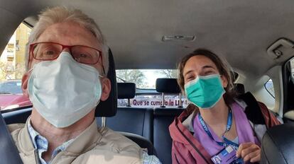 Jordi Mateu, un dels taxistes que ofereixen serveis gratis.