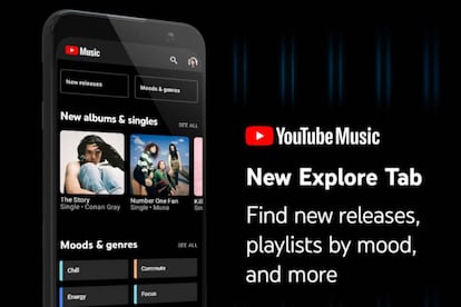 Nueva pestaña en YouTube Music.