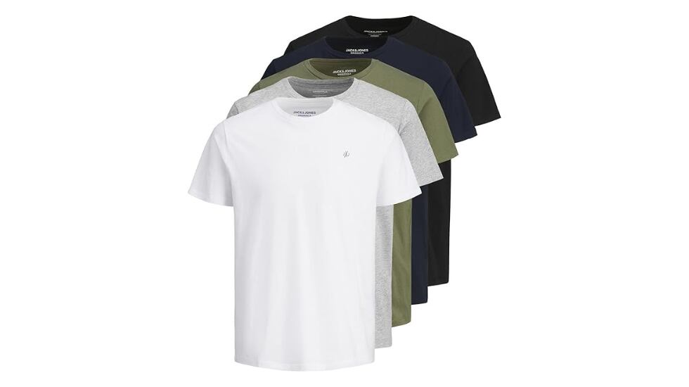Pack de cinco camisetas Jack & Jones.