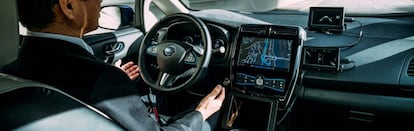 Prueba de un vehículo sin conductor de Nissan.