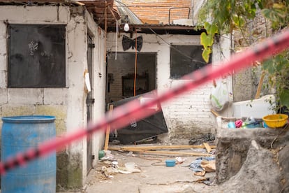 La casa de la presunta secuestradora de Camila, arrasada en el linchamiento, en Taxco (Estado de Guerrero).
