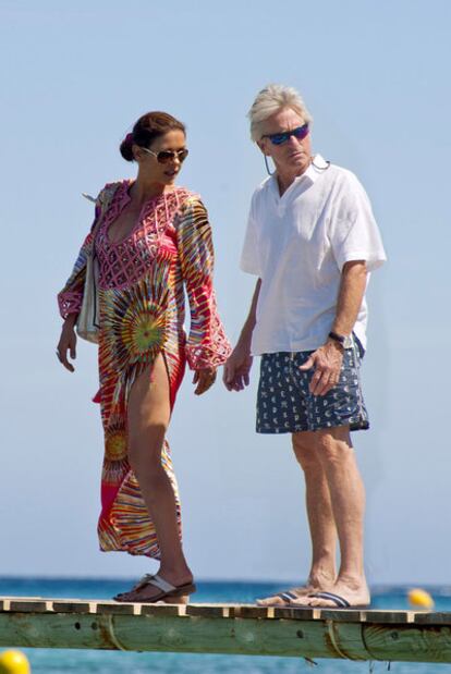 Catherine Zeta-Jones y Michael Douglas, en Saint Tropez.