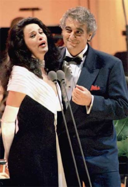 Angela Gheorghiu y Plácido Domingo, en Innsbruck en 1995.