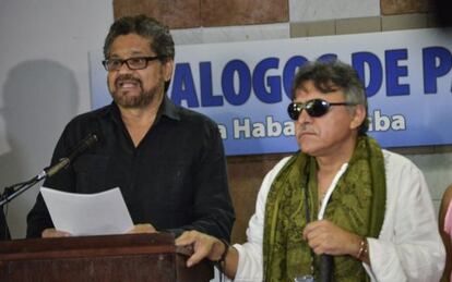 El jefe negociador de las FARC, Iván Márquez, este jueves.