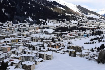 La localidad suiza de Davos, durante el Foro Económico de Davos