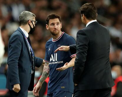 Lionel Messi, sustituido por Pochettino.