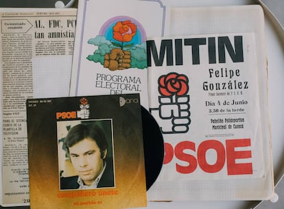 Carteles y programas electorales del Partido Socialista Obrero Español.