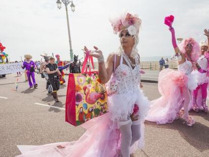 Una pasada edición del desfile del Orgullo Gay en Brighton, en la costa sur de Inglaterra.