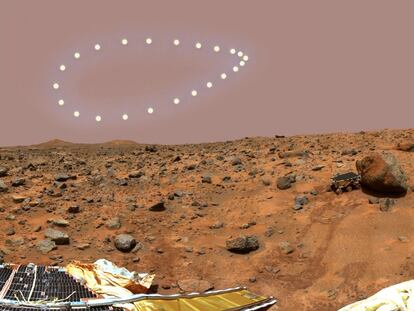 Un analema sobre Marte.
