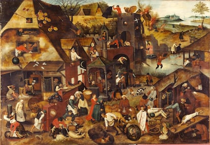 El óleo 'Proverbios neerlandeses' de Pieter Brueghel, el Joven