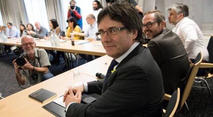 Carles Puigdemont el sábado en Berlín.