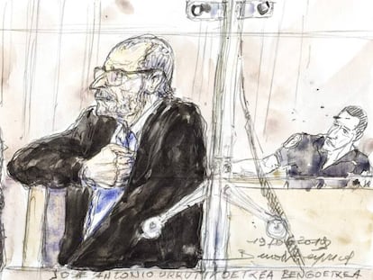 Retrato de Josu Ternera durante la vista en el tribunal de Apelaciones en París el 19 de junio