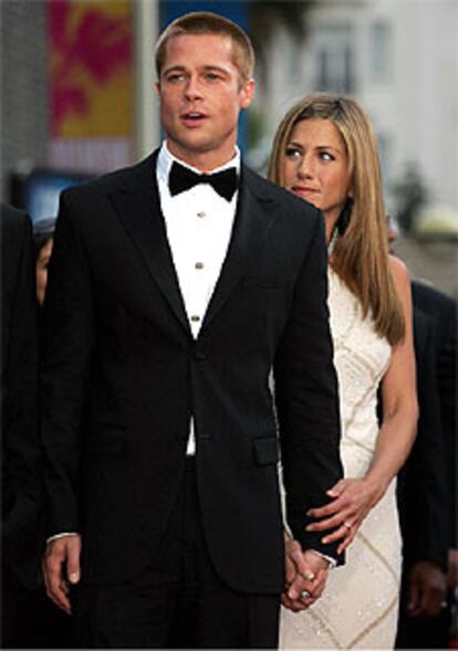 Brad Pitt y Jennifer Aniston, durante la sesión de gala del Festival de Cannes.
/ REUTERS