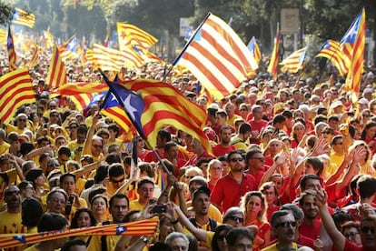 Una imagen de la manifestación de la Diada en 2014.