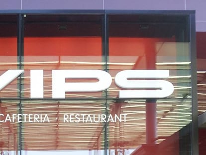 Entrada a un restaurante de Vips, en Madrid.