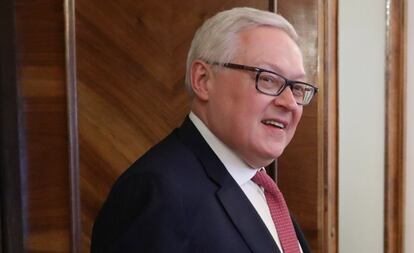 O vice-ministro das Relações Exteriores russo, Sergei Ryabkov, em maio de 2018, em Moscou.