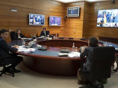 Reunión del Consejo de Ministros, este martes en el Palacio de La Moncloa.