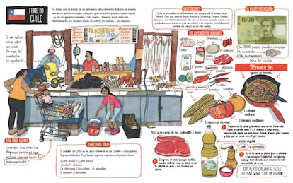 Interior del libro 'Un viaje por el mundo en 24 mercados'.