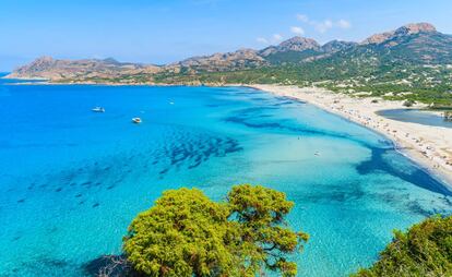 Playa de Ostriconi, en la costa norte de Córcega.