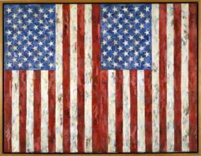 Una de las célebres banderas de Jasper Johns, plato fuerte de la programación del IVAM en 2010.