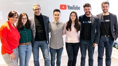 De izquierda a derecha, Rosa Garalva, Kathy Martínez, David Calle, Jesús Cibantos, Natalia Machuca, Fran Monaj y Carlos Monaj.