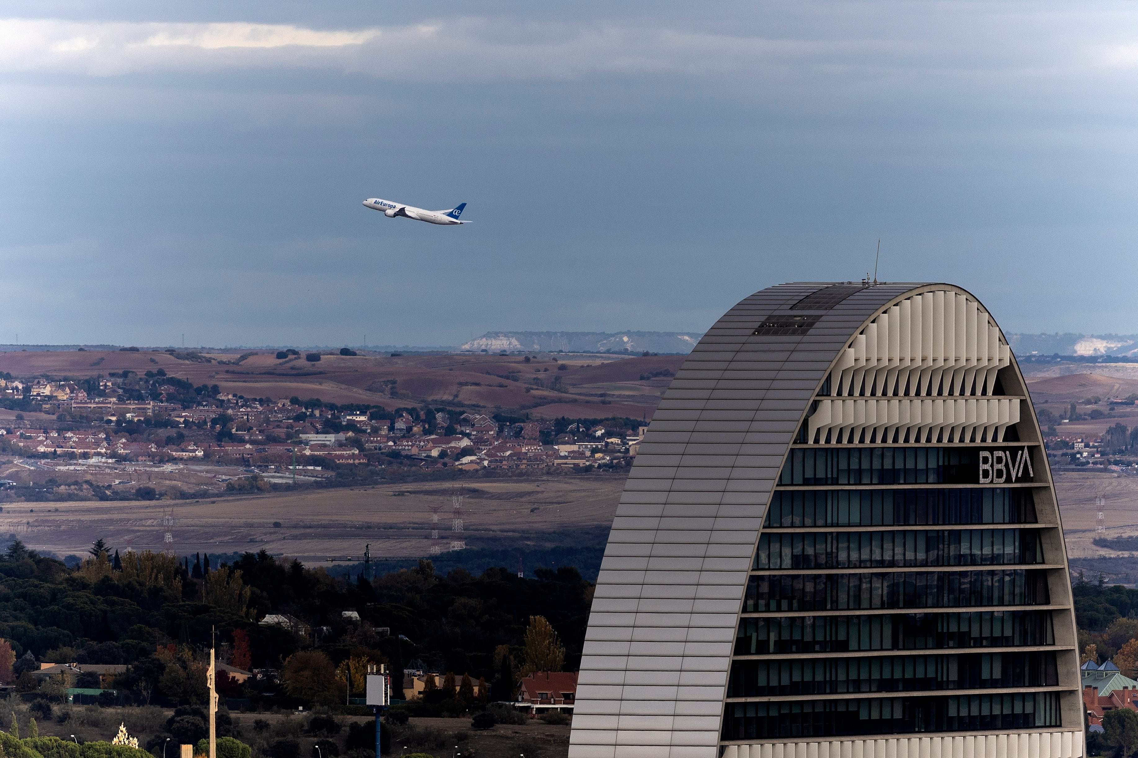 Sede del BBVA en el barrio de Las Tablas en Madrid.  