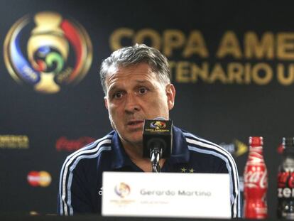 Tata Martino, durante una rueda de prensa en Estados Unidos. 