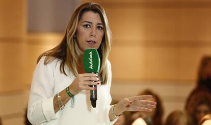 La presidenta de la Junta y candidata a la reelección, Susana Díaz, en Granada.
 
 