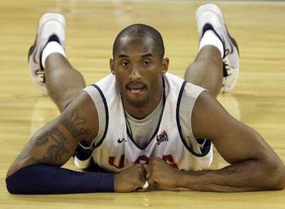 Kobe Bryant, en un entrenamiento con Estados Unidos.