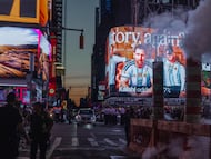 Anuncio en las calles de Nueva York de Kalshi previo a la final del Mundial de Fútbol.