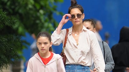 Katie Holmes y Suri Cruise, en junio de 2019 en Nueva York