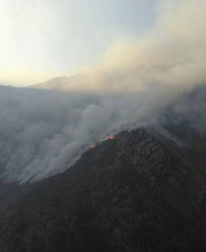 Aspecte de l'incendi, ahir.