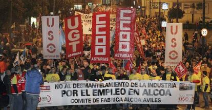 Manifestaci&oacute;n el 11 de diciembre en Avil&eacute;s por el futuro de Alcoa.