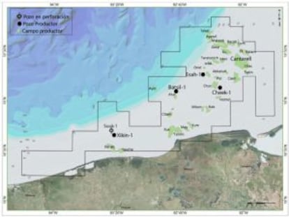 Detalle de los nuevos yacimientos en el Golfo de México.