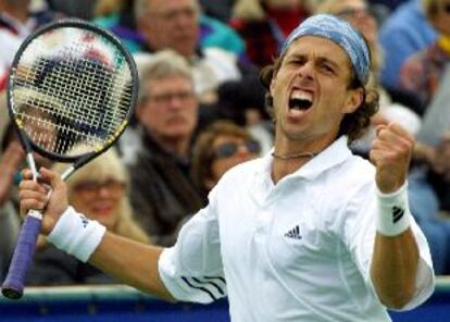 Clavet celebra su triunfo en semifinales de Scottsdale ante el australiano Hewitt.