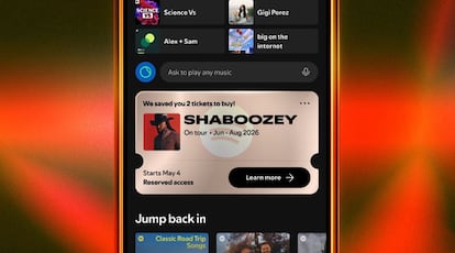 Entrada en venta dentro de Spotify