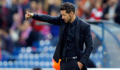 Simeone, en el encuentro ante el Astana.