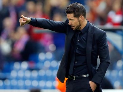 Simeone, en el encuentro ante el Astana.