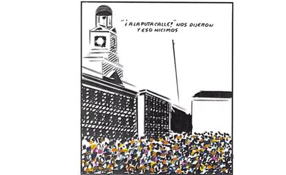 Viñeta de El Roto publicada el 26 de mayo que se convirtió en viral durante las protestas.