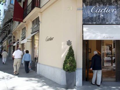 Jewelers Cartier on Madrid's upscale Serrano street.