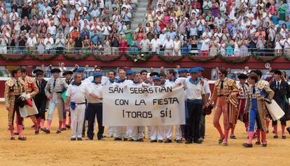 Foto de archivo de la Semana Grande de San Sebastián en 2012, en la plaza de Illumbe